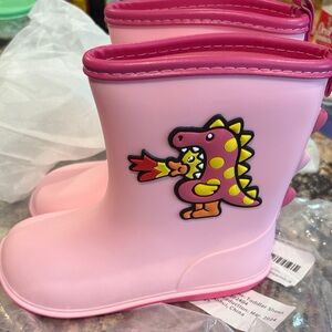 Pink Dinosaur Kids Boots